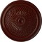 Ekena Millwork Trinity Ceiling Medallion (Fits Canopies up to 3"), Hand-Painted Brushed Mahogany, 22"OD x 1 3/4"P CM22TNBMF - alternate 1